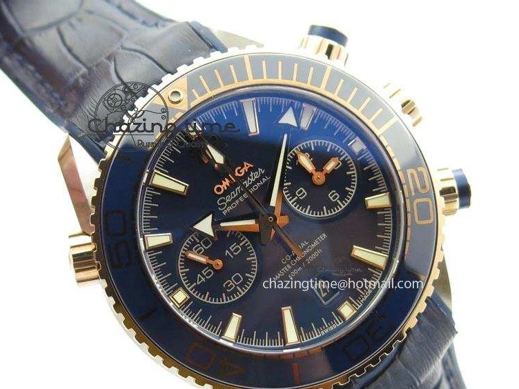 0513 GoodFit Seamaster Professional Chrono RG Blue Ceramic Blue Dial On Blue Gummy Strap A 8213
